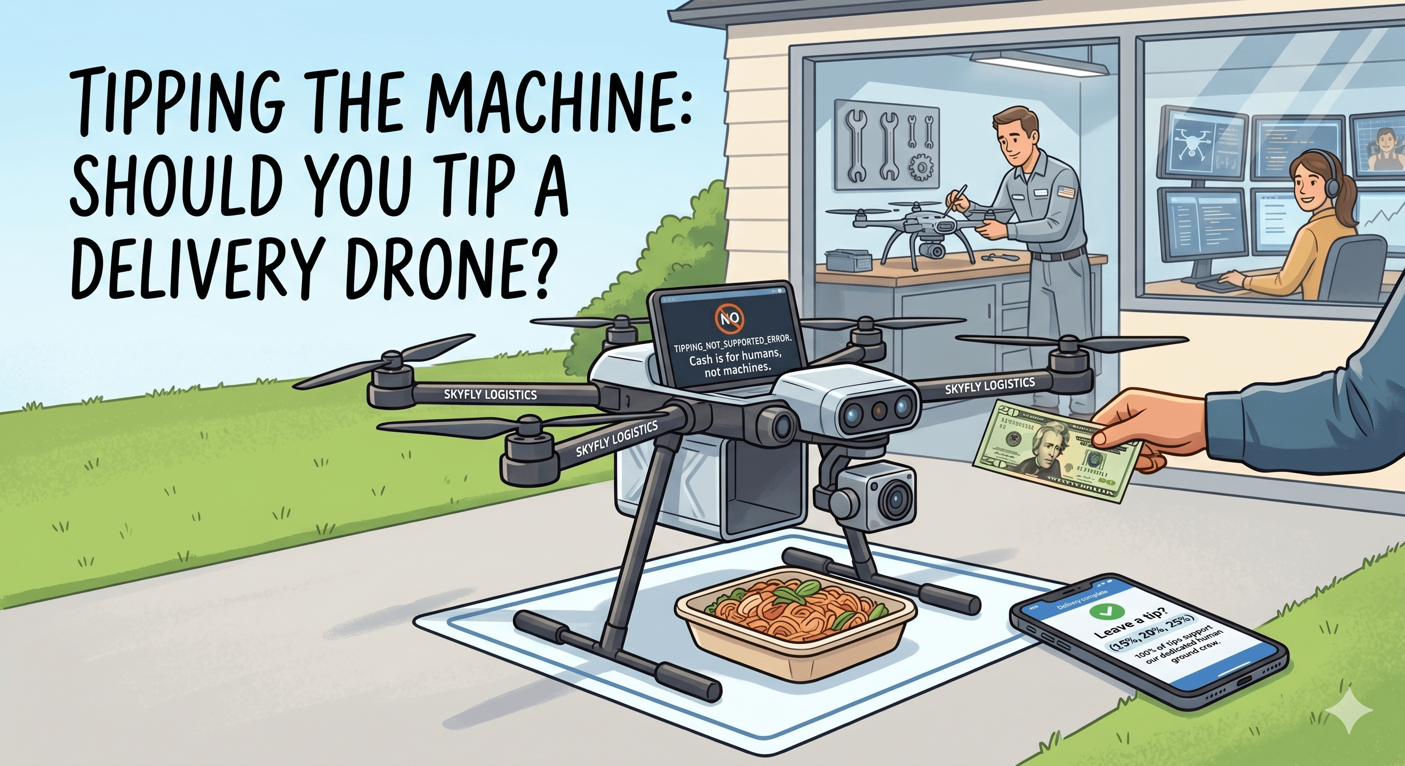 Tipping the Machine: Should You Tip a Delivery Drone?